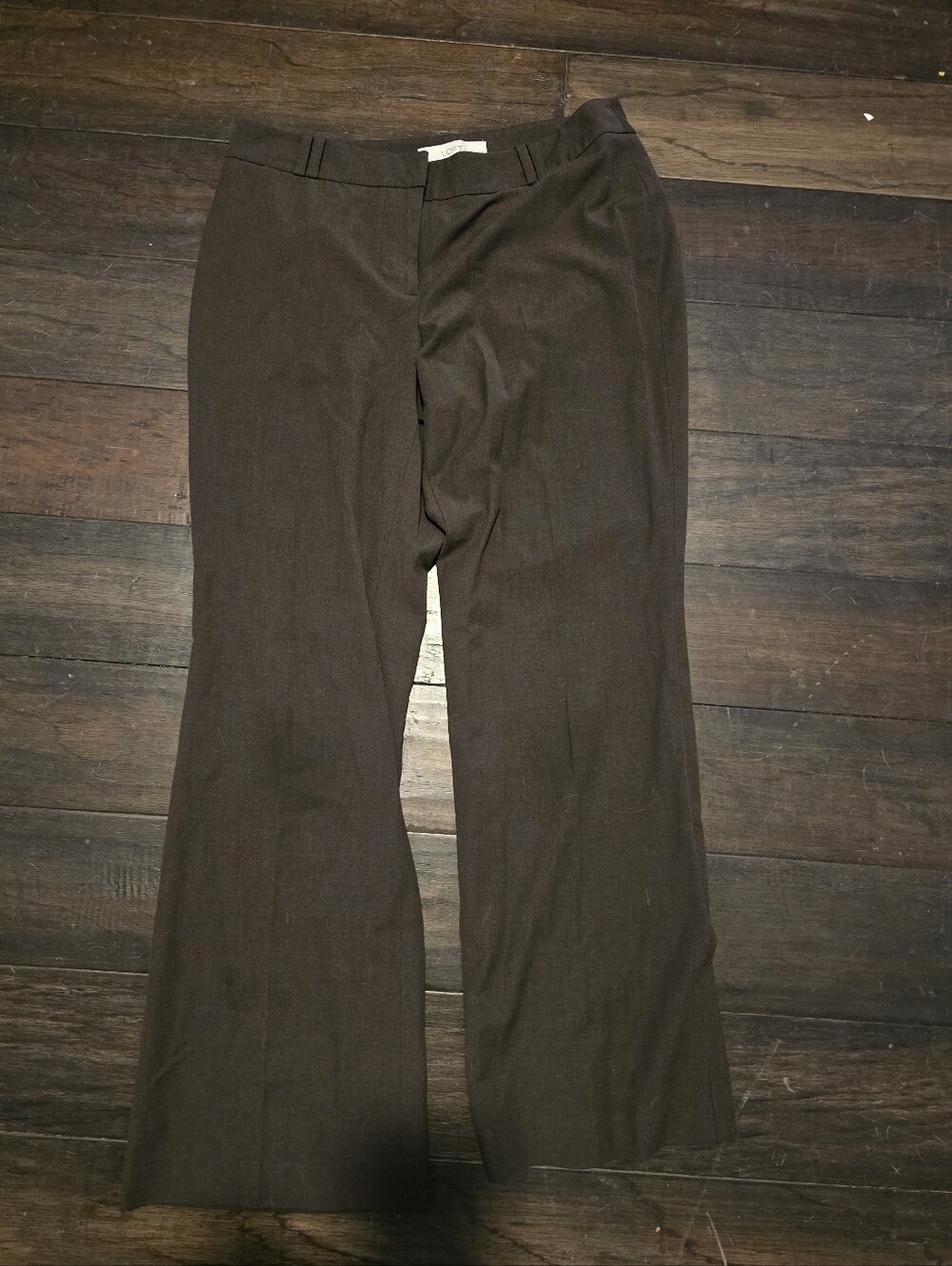 LOFT Marisa Brown Trouser Dress Pants Women's 6P Petite Bootcut Career